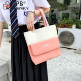 High School Girl Bookbags Large Capacity Students Bagpack Splicing Color