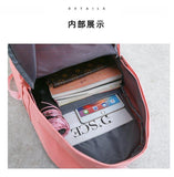 4pcs/set Laptop Backpack,Canvas School Bag for Teenager
