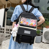 4pcs Women Backpacks Girls Bookbags Rucksack Mochila Shoulder Bags School Set