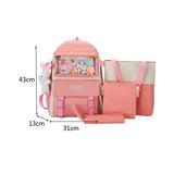 4pcs Women Backpacks Girls Bookbags Rucksack Mochila Shoulder Bags School Set
