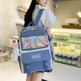 4pcs Women Backpacks Girls Bookbags Rucksack Mochila Shoulder Bags School Set