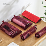 4pcs Women Travel Wash Bag Large Storage Pouch Makeup Bag