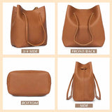 4pcs Women Handbags Wallet Tote Shoulder Bag Satchel Purse Set PU Leather