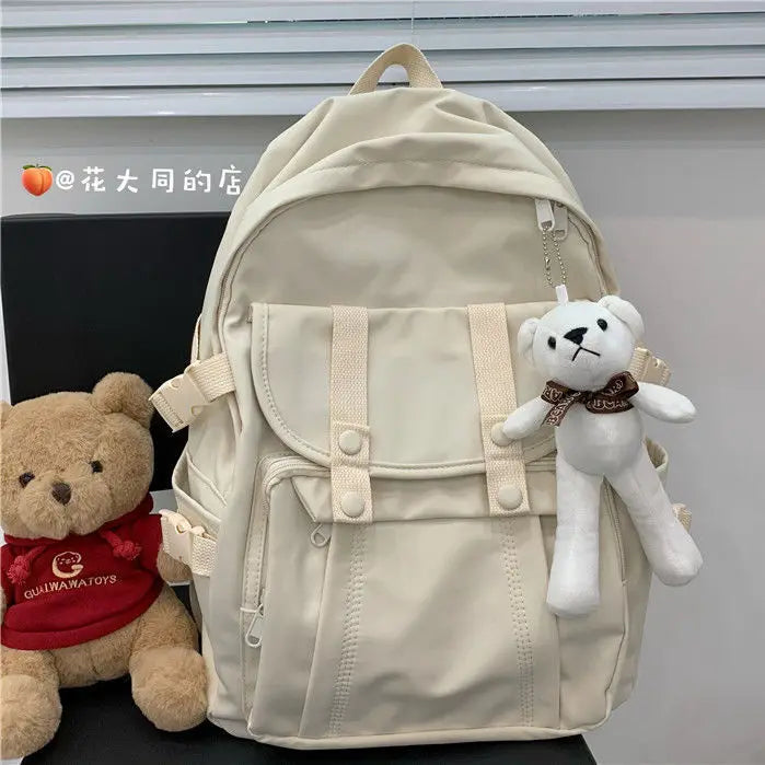 5 Colors Nylon Waterproof Student Backpack