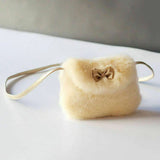 Girls Kids Purse Bowknot Mini Fur Children Handbags Cross Body Handbag