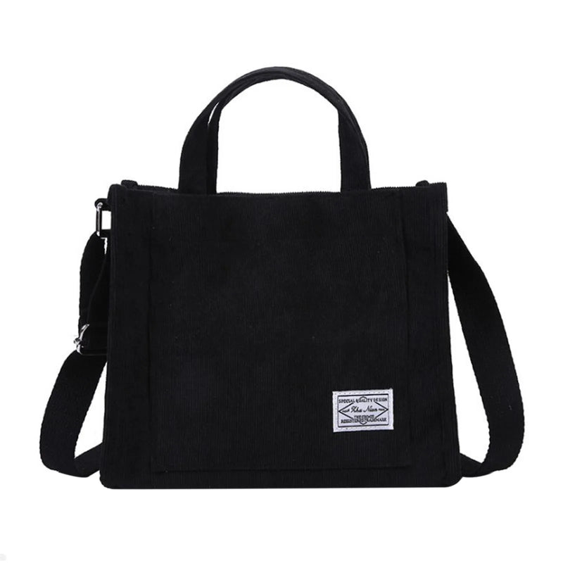 Women Corduroy Travel Tote Purse Cross-body Shoulder Bag