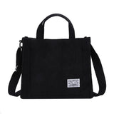 Women Corduroy Travel Tote Purse Cross-body Shoulder Bag