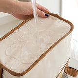 Portable Leather Lunch Bag Large Capacity Insulated Case