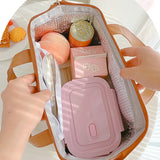 Portable Leather Lunch Bag Large Capacity Insulated Case