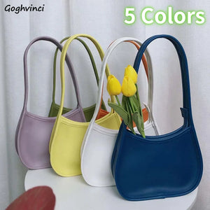 5 Colors Shoulder Bags Women PU Leather Popular Bag Retro Top-handle