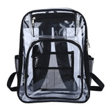 Waterproof Clear PVC Backpack School Bag Girls Large Capacity College Backpack
