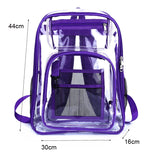 Waterproof Clear PVC Backpack School Bag Girls Large Capacity College Backpack