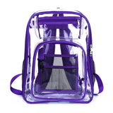 Waterproof Clear PVC Backpack School Bag Girls Large Capacity College Backpack