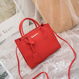 Women PU Leather Shoulder Bag with Top Handle