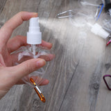 5 Leakproof Travel Mist Spray Bottles w/ Keychain for Toiletries