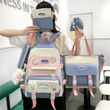 5-in-1 School Bag for Teen Girls - Large Capacity Backpack