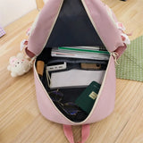 5 Pcs Set Girls School Backpack Multifunctional Large Capacity