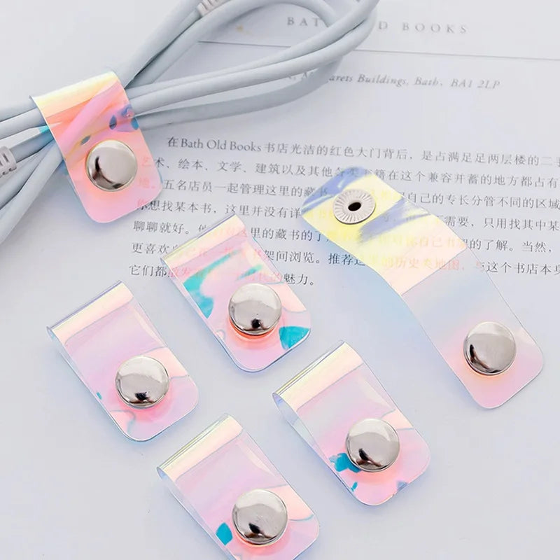 5 Pcs Travel Cable Winder Earphone Protector USB Phone Holder Organizers