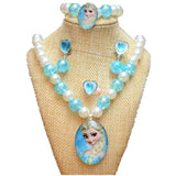 Disney Frozen Elsa Princess Necklace Set for Girls