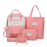 5-Piece Laptop Shoulder Pencil Case Set for Women