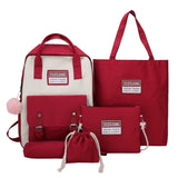 5-Piece Laptop Shoulder Pencil Case Set for Women