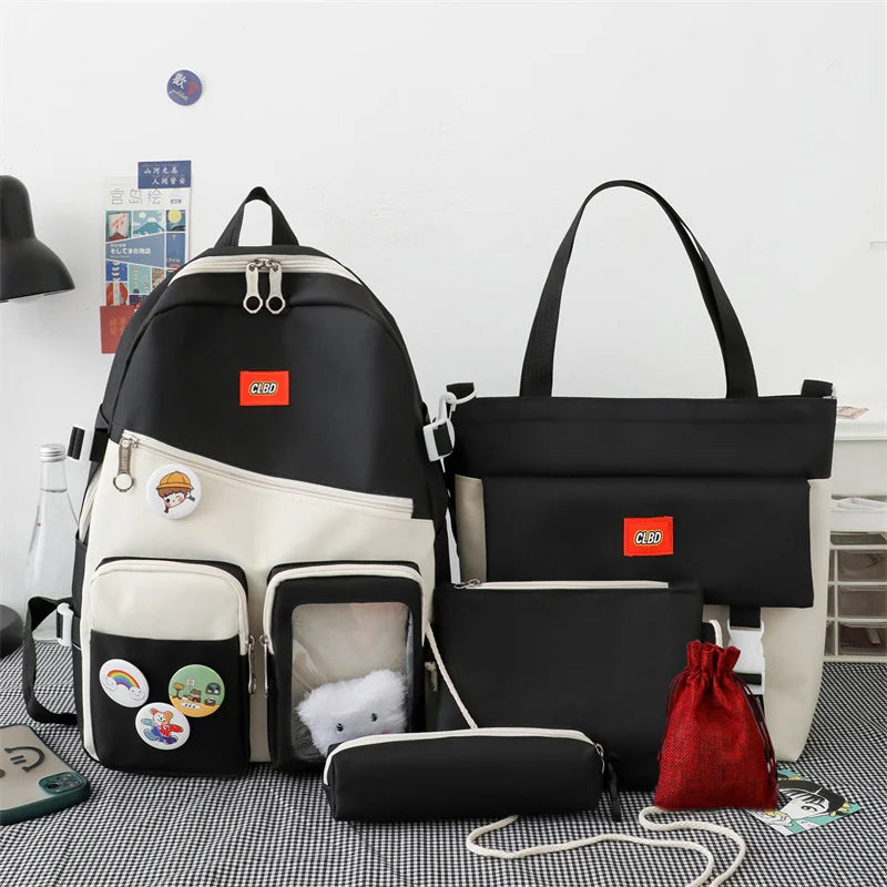 Teenager Girl Student High Capacity Backpack for School, Waterproof BookBags