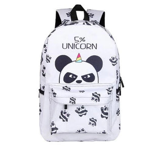 Unicorn Panda Backpack for Girls - Cute Cartoon School Bag