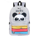 Unicorn Panda Backpack for Girls - Cute Cartoon School Bag