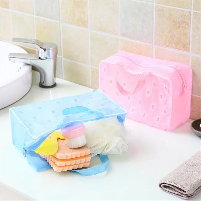 Waterproof PVC Cosmetic Storage Bag Transparent Makeup Organizer