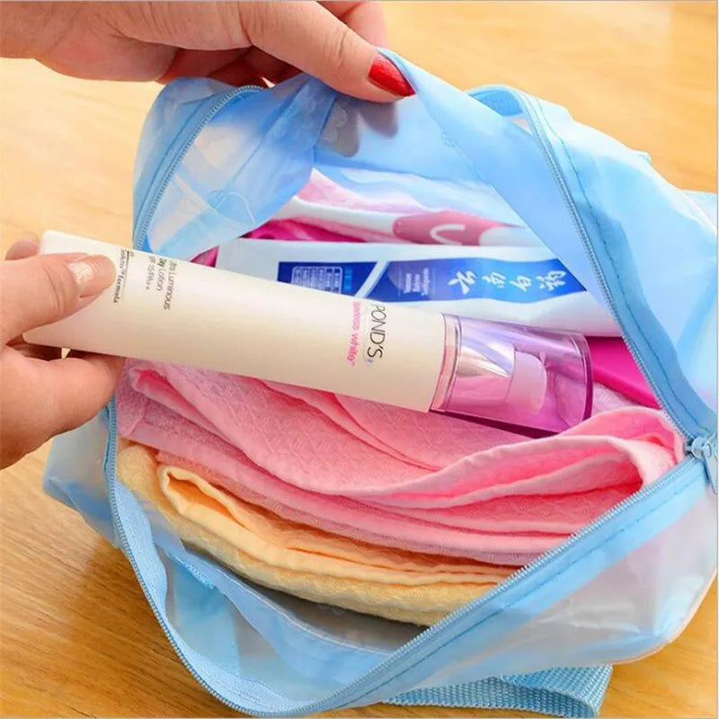 Waterproof PVC Cosmetic Storage Bag Transparent Makeup Organizer