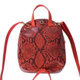 Women Snakeskin Pattern Backpack Stylish for Travel Shopping