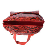 Women Snakeskin Pattern Backpack Stylish for Travel Shopping