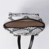 Women Snakeskin Pattern Backpack Stylish for Travel Shopping