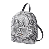 Women Snakeskin Pattern Backpack Stylish for Travel Shopping