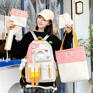 5 Pc Bear Kids Backpacks & Pencil Case Set, School Bags for Girls & Boys