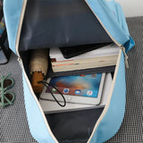 5 Piece Kids Backpack Set Stamp Backpacks for Teenagers Girls School Bags