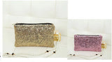 5 Pcs Women Party Clutches with Bling Sequins Handbags Zipper Bags