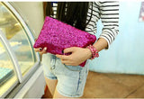 5 Pcs Women Party Clutches with Bling Sequins Handbags Zipper Bags