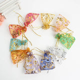 50 Pcs Mini Drawstring Organza Jewelry Pouch Gift Bags Wedding Candy Pendant