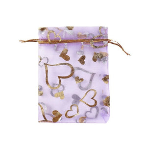 50 Pcs Organza Bags Multicolor Wedding Favour Bags Christmas Halloween