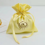 Silk Stain Drawstring Bag for Jewelry Hair Travel Watch