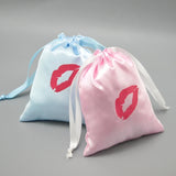 Silk Stain Drawstring Bag for Jewelry Hair Travel Watch