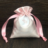 Silk Stain Drawstring Bag for Jewelry Hair Travel Watch