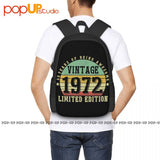 1972 Edition 50th Bday Backpack Large Capacity Gym Tote Bag