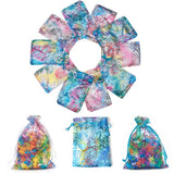 50PCS Coral Bronzing Organza Drawstring Favors Wedding Gift Bag