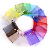 50Pcs Colorful Drawsting Bags 7x9CM Jewelry Gift Pouches