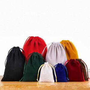 50Pcs Velvet Bag Drawstrings Pouches Small Jewelry Gift Display Christmas
