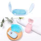 50Pcs Mini Travel Soap Paper Bathroom Cleaning Portable Refreshing Sheets