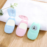 50Pcs Mini Travel Soap Paper Bathroom Cleaning Portable Refreshing Sheets