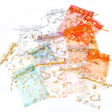 50Pcs Organza Bag Jewelry Tulle Drawstring Jewelry Packaging Wedding Gift